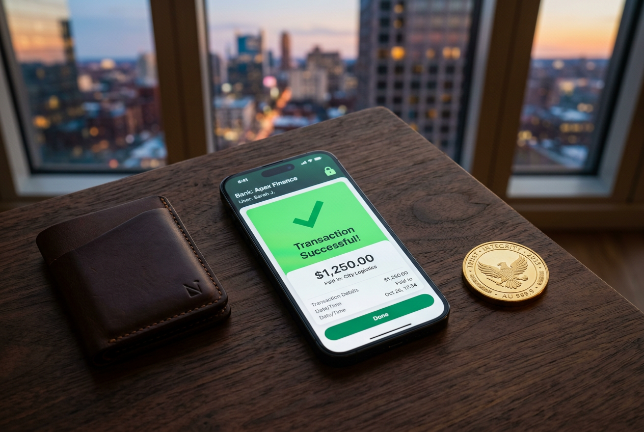 A secure digital wallet transaction representing bankroll protection